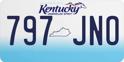 KY license plate 797JNO
