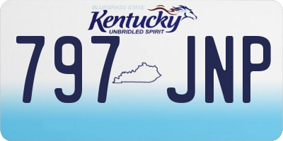 KY license plate 797JNP