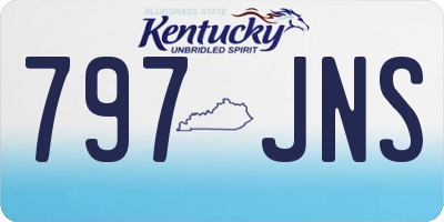 KY license plate 797JNS