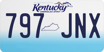 KY license plate 797JNX