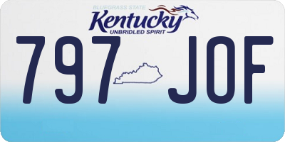 KY license plate 797JOF