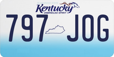 KY license plate 797JOG