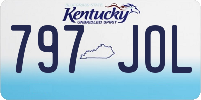 KY license plate 797JOL