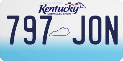 KY license plate 797JON