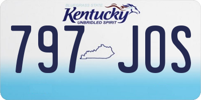 KY license plate 797JOS