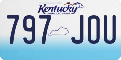 KY license plate 797JOU