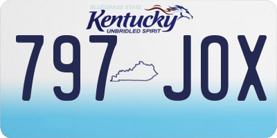 KY license plate 797JOX