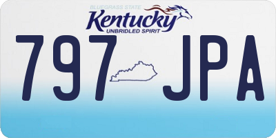 KY license plate 797JPA