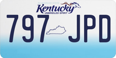 KY license plate 797JPD