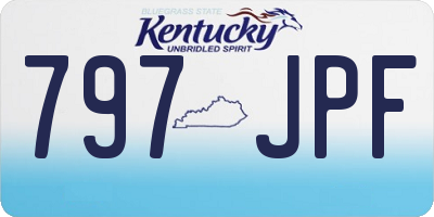 KY license plate 797JPF
