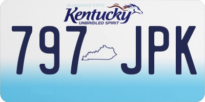 KY license plate 797JPK