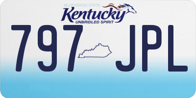 KY license plate 797JPL