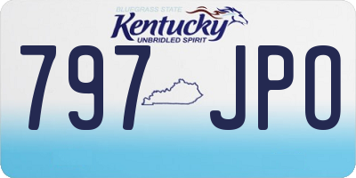 KY license plate 797JPO