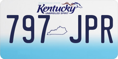 KY license plate 797JPR