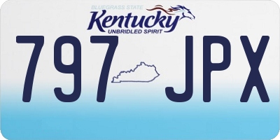 KY license plate 797JPX