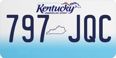 KY license plate 797JQC