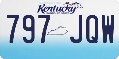 KY license plate 797JQW