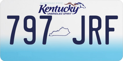 KY license plate 797JRF