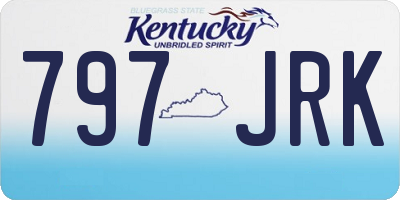 KY license plate 797JRK