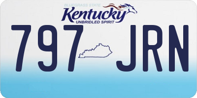 KY license plate 797JRN