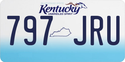KY license plate 797JRU
