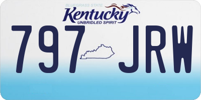 KY license plate 797JRW