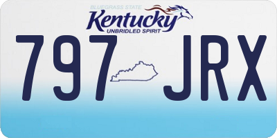 KY license plate 797JRX