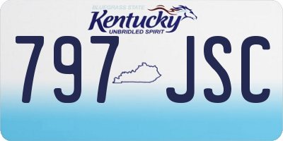 KY license plate 797JSC