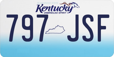KY license plate 797JSF