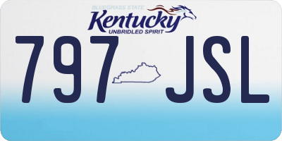 KY license plate 797JSL