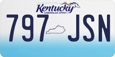 KY license plate 797JSN