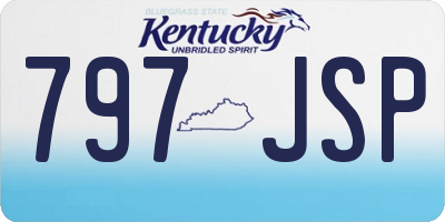 KY license plate 797JSP
