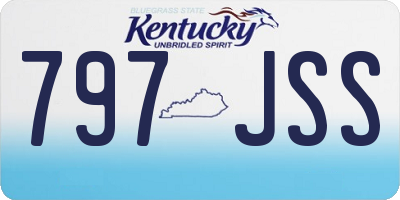 KY license plate 797JSS