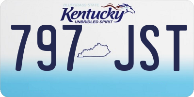 KY license plate 797JST