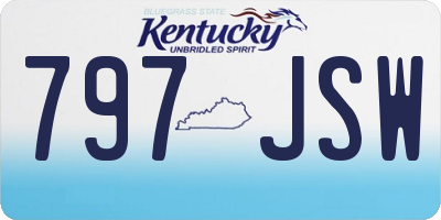 KY license plate 797JSW