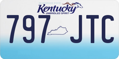 KY license plate 797JTC