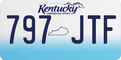 KY license plate 797JTF