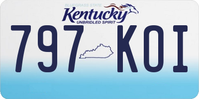 KY license plate 797KOI