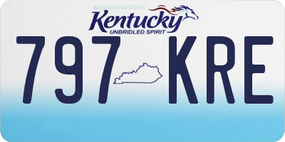 KY license plate 797KRE