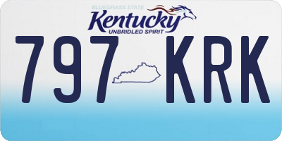 KY license plate 797KRK