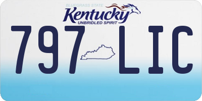 KY license plate 797LIC