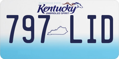 KY license plate 797LID