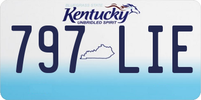 KY license plate 797LIE