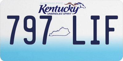 KY license plate 797LIF
