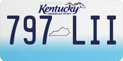 KY license plate 797LII