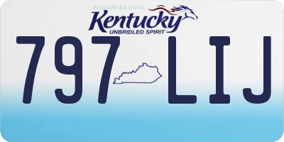 KY license plate 797LIJ