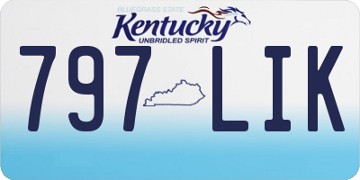 KY license plate 797LIK