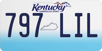 KY license plate 797LIL
