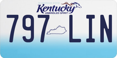 KY license plate 797LIN