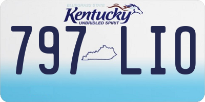 KY license plate 797LIO